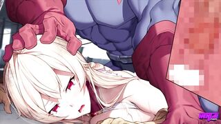 HENTAI PROS - Blonde Superhero Gets A Cock Between Her Big Tits, Then Gets Fingered And Fucked Hard