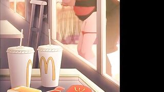 CUTE MC DONALDS HENTAI STORY ANIMATED FUCK AND BLOWJOB 4K 60FPS