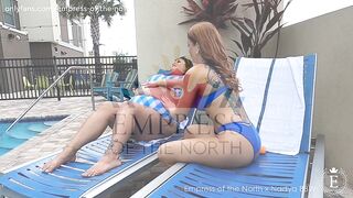 Poolside Piggy - Weight Gain Tease & Body Contrast Featuring Nadya BBW