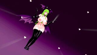 Darkstalkers Hentai Morrigan Aensland Nude Dancing Señorita and Sex Sucubo Girl Big Boobs MMD 3D