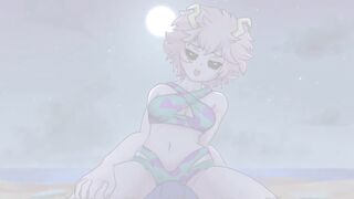 FUCKING WITH THE BEAUTIFUL MINA ASHIDO ON THE BEACH - RE HERO ACADEMY