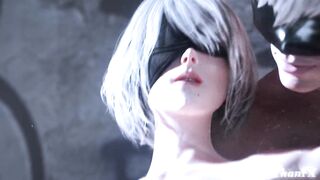 Nier Automata 2B romantic fuck from behind