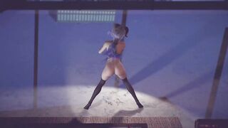 3D cute anime slut shaking her boobs