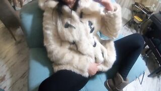 Face Fuck While Wearing White Fur Coat and Ugg Boots 208