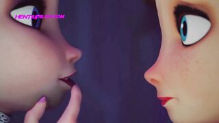 Elsa And Anna Frozen Lesbian Porn - Making Her Cum With A Secret Blue Cube