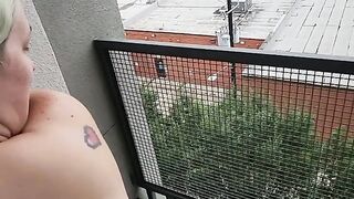 Dallas Balcony Bliss: Oral, Orgasms, and Cumshot Finale