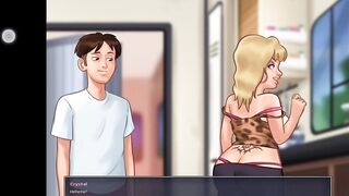 Summertime Saga Blonde Milf ( Crystal) Full Sex Scence