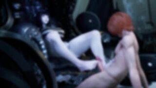 Under the witch gothic footjob scene