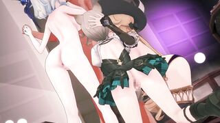 【原神 ハーレム2】フリーナ,リネット,ナヴィアと4pエッチする3Dエロアニメ(フォンテーヌ genshin Furina,Lynette,Navia, harem sex2.)