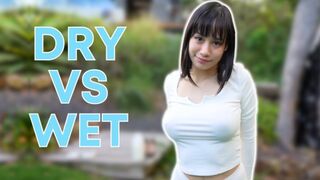 4K Milk vs Water Transparent White Outfit Wet vs Dry Try on Haul with Elixir Elf