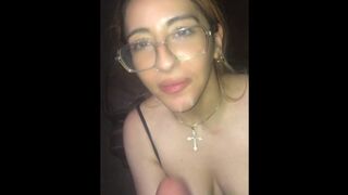 Sexy Latina Deepthroats Huge Dick And Takes A Cumshot Facial All Over Ahegao’s Pretty Face