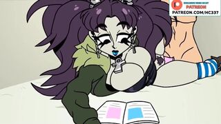 BIG TITS GIRL SERVES YOUR DICK - CARTOON ANIMATED HENTAI STORY