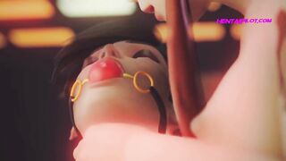 TRACER Punished By Brigitte - Hot Domina And Slave 3D Animation