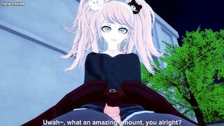 Junko Enoshima from Danganronpa Gives You A Footjob Hentai POV