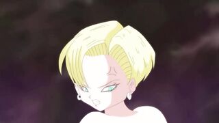 Dragon Boll Z Android 18 shows her Hot Big Ass to old man for get him Happy