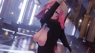 [MMD] NUN STRIP TEASE | BLACKPINK - How You Like That