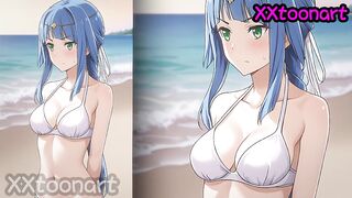 Danmachi Hentai - Artemis Blue hair BLOWJOB you must watch