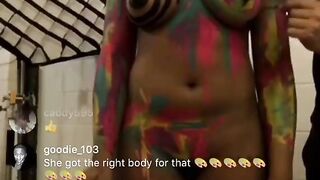 Instagram live nipple slip