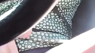 Girl from Snapchat Masterbating in the Car while Driving