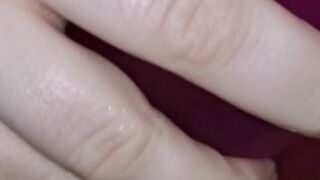 Giant jelly dildo in big ass close up