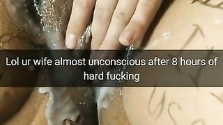 My Wife after Gangbang with Dripping Cum Pussy get Pregnant for sure [cuckold. Snapchat]