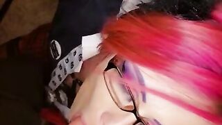 Faejynx Sucks Ghost's Giant Cock Cosplaying as Junko School Girl in Detention Kink Blowjob POV