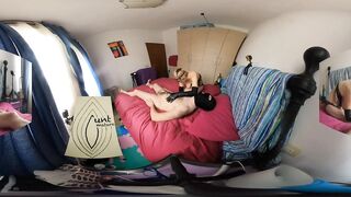 Gloves Tease and Hands Free Cum to Glass 360 VR TRAILER .