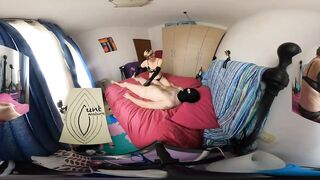 Gloves Tease and Hands Free Cum to Glass 360 VR TRAILER .