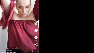 Tiktok Teens bounce boobs No bra Shake tits nips