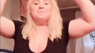 Busty teentager making tiktok compilation