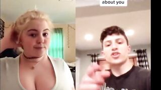 Busty teentager making tiktok compilation