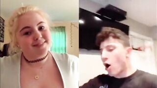 Busty teentager making tiktok compilation