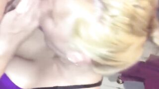 Tattooed English Blonde Giving Amazing Oral Sex