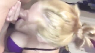 Tattooed English Blonde Giving Amazing Oral Sex