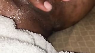 She keeps Squirting and Creaming... Playing with that Black Pussy!