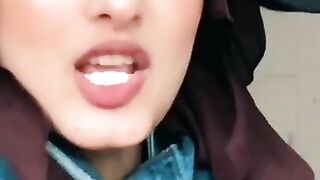 Horny Hijab  Orgasm Face Slowmotion Tiktok