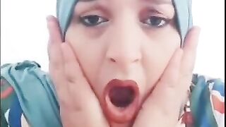 Horny Hijab  Orgasm Face Slowmotion Tiktok