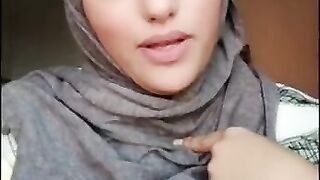 Horny Hijab  Orgasm Face Slowmotion Tiktok