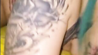 POV Big Tattooed Ass Gets Fukd