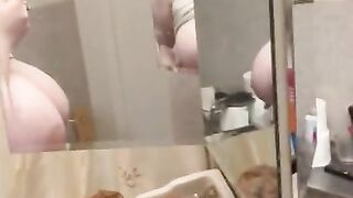 Playing with Tits in the Mirror