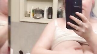 Playing with Tits in the Mirror