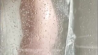 Hidden Iphone Catches Horny Tattooed Step-mom Masturbating in the Shower in Hot Portrait Video