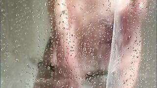 Hidden Iphone Catches Horny Tattooed Step-mom Masturbating in the Shower in Hot Portrait Video