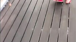 BALCONY ANAL SEX WITH MY HORNY EX-GIRLFRIEND