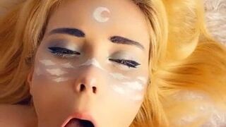 Light Elf Deep Sucking Big Dick and Sensual Fucking - Cum