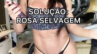 Gracyanne Barbosa sexy passando creme