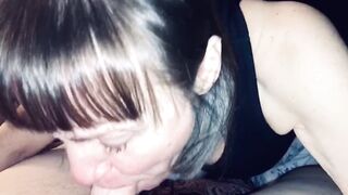 My Friends Mom Sucking me Dry and Making Happy Sounds when I Explode in her Mouth! Showing Cum Mouth