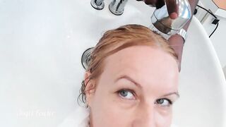 Sensual Washing Hair and Massage in Hair Salon. Touching of Master Bring me Orgasm. Tik Tok