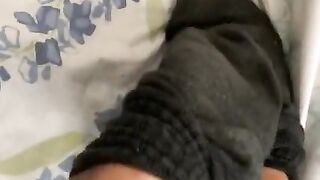 My male sock removal in bed