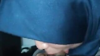 hijab wife blowjob